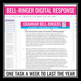 Grammar Bell Ringers - Editing Grammar, Punctuation, & Spelling Digital Tasks