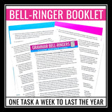 Grammar Bell Ringers - Editing Grammar, Punctuation, & Spelling Task Cards