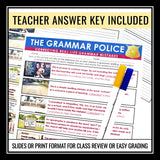 Grammar Activity - Editing Grammar Errors in Real Examples Slides & Assignment