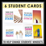 Growth Mindset Posters Classroom Bulletin Board Quotes Display and Student Cards