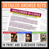 Halloween Around the World Reading Comprehension - Nonfiction Assignments