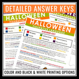 Halloween Figurative Language Stories Assignments - Literary Devices Activity