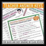 Halloween Figurative Language Assignment - Literary Devices Activity