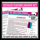Halloween Grammar Worksheet Assignment - Grammar Editing Activity - Skeletons