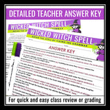 Halloween Grammar Worksheet Assignment - Grammar Editing Activity - Witches