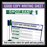 Halloween Writing Activity – Ghost Rant Writing Funny and Creative Assignment