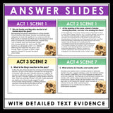 Hamlet Questions - Act and Scene Comprehension Questions for Shakespeare's Play