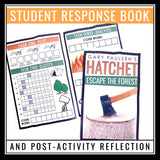 Hatchet Escape Room Novel Activity - Breakout Review for Gary Paulsen's Novel