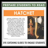 Hatchet Introduction Presentation - Discussion, Gary Paulsen Biography, Context