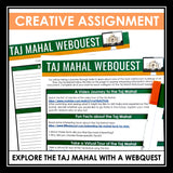Nonfiction Reading Comprehension Article and Activities - The Taj Mahal