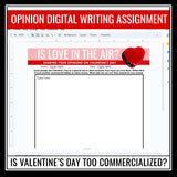 History of Valentine's Day Lesson Slides and Digital Writing Assignments