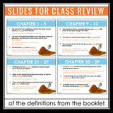 Holes Vocabulary Booklet, Presentation, & Answer Key Definitions - Louis Sachar