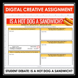 Nonfiction Reading Comprehension Digital Activities - Hot Dog Competitions