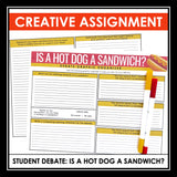 Nonfiction Reading Comprehension Article and Activities - Hot Dog Competitions