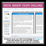 Imagery Introduction & Sensory Details Escape Room Reading Digital Activity