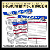 Julius Caesar Project - Create a Caesar Theme Park Based on Shakespeare's Play
