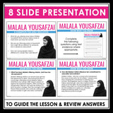 Malala Yousafzai Biography - Slides, Nonfiction Article & Reading Assignment