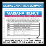 Nonfiction Reading Comprehension Digital Article & Activities - Mariana Trench