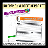 Novel or Short Story Project - Turn a Story into a Movie Book Report Assignments