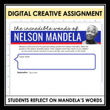 Nelson Mandela Nonfiction Reading Comprehension Digital Article and Activities