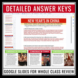 New Year's Around the World Reading Comprehension Nonfiction Assignments Digital