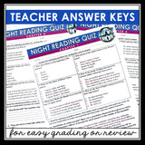 Night by Elie Wiesel Quizzes - Multiple Choice and Quote Quizzes - Answer Key