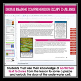 Nonfiction Text Features Presentation & Digital Escape Room Reading Activity