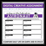 Nonfiction Reading Comprehension Digital Article and Activities - Life in Space