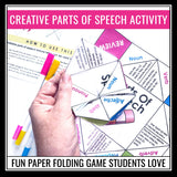 Parts of Speech Activity - Folding a Paper Fortune Teller Grammar Game