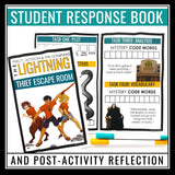 Percy Jackson and The Lightning Thief Escape Room Review Activity for The Novel