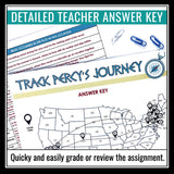 Percy Jackson and The Lightning Thief Activity Track Percy's Journey Across US
