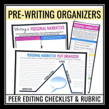 Personal Narrative Essay Writing - Presentation, Graphic Organizers, and Rubric
