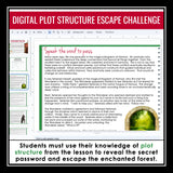 Plot Diagram and Structures Presentation & Digital Escape Room Reading Activity