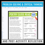 Poetry Escape Room Digital Activity – Poetic Form, Analysis, & Literary Devices