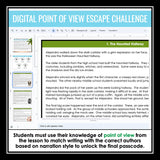 Point of View Slides & First, Second, & Third Person Digital Reading Activity