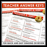 Prisoner B-3087 Quizzes - Multiple Choice and Quote Quizzes - Answer Key
