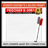 Prisoner B-3087 by Alan Gratz Writing Prompts - Video Clips & Journal Topics