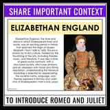 Romeo and Juliet Introduction Presentation - Discussion, Shakespeare, & Context