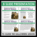 Halloween Reading Comprehension - The Salem Witch Trials Article & Assignment