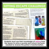 Setting of a Story Presentation & Story Element Escape Room Reading Activity