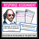 Shakespeare Posters - Hashtag Quotes Bulletin Board Display Decor and Assignment