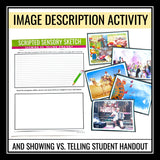 Showing vs. Telling Writing Descriptive Strategy Presentation and Activities