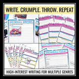 Collaborative Writing Activities and Assignments Bundle - Snowball Writing