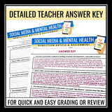 Nonfiction Article & Assignment - Social Media & Mental Health Reading Activity