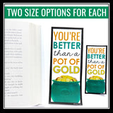 St. Patrick's Day Bookmarks - Funny Student Gift for St. Patrick's Day