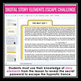 Story Elements & Literary Devices Slides & Digital Escape Room Reading Activity