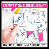 Story Elements Paper Fortune Teller Activity - Literary Devices Game
