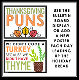 Thanksgiving Pun Posters - Funny Classroom Bulletin Board Decor for Thanksgiving