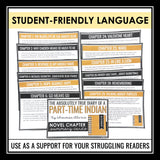 The Absolutely True Diary of a Part Time Indian - Novel Chapter Summary Cards