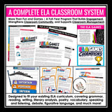 The ELA Games | Back to School Middle High ELA Full-Year Team Building Program